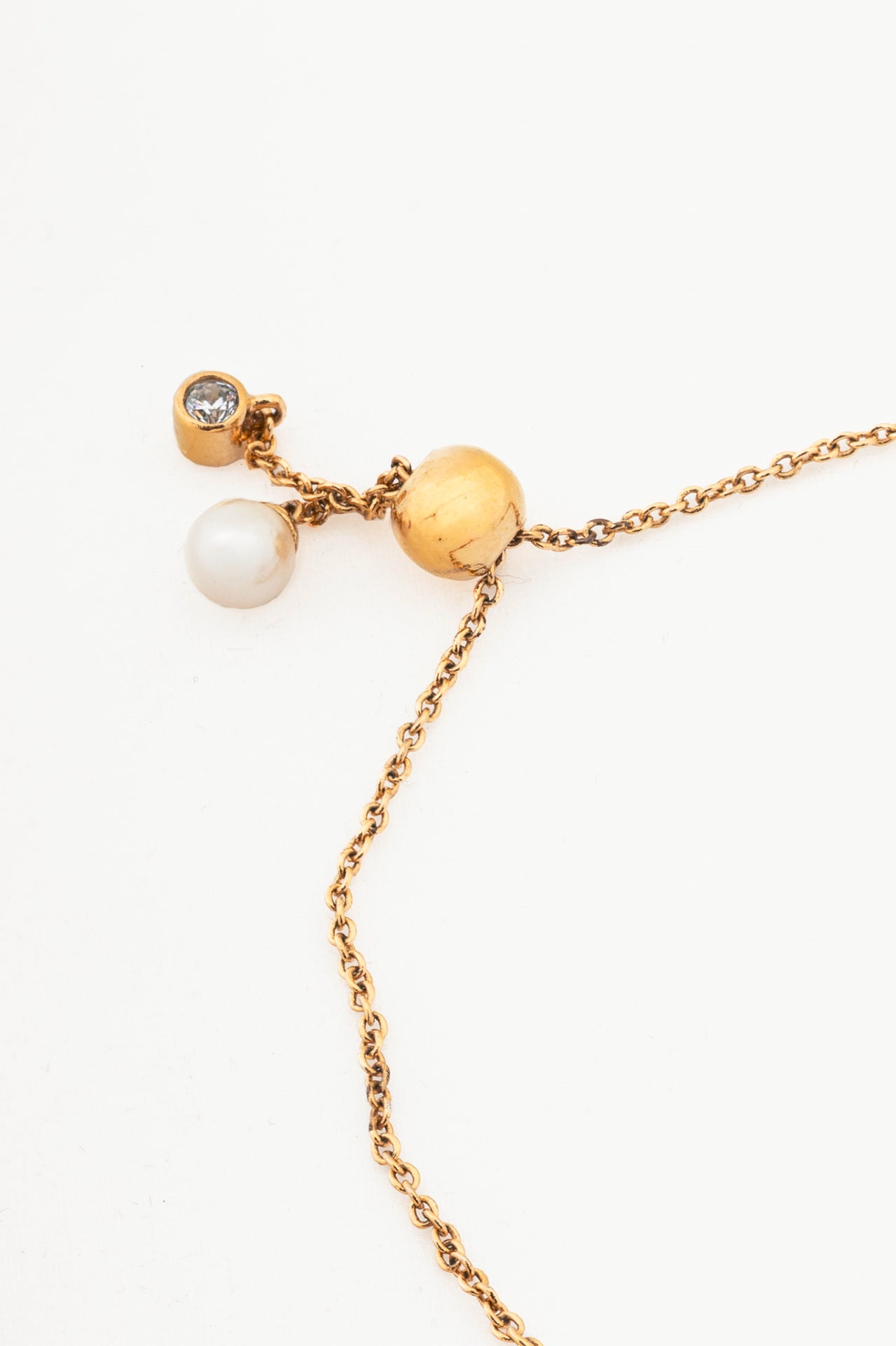 CH Carolina Herrera Gold-Tone Pearl Chain Bracelet