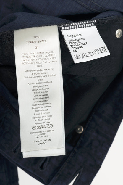 Christian Dior Slim 17-Regular Navy Oblique-Monogram Jeans