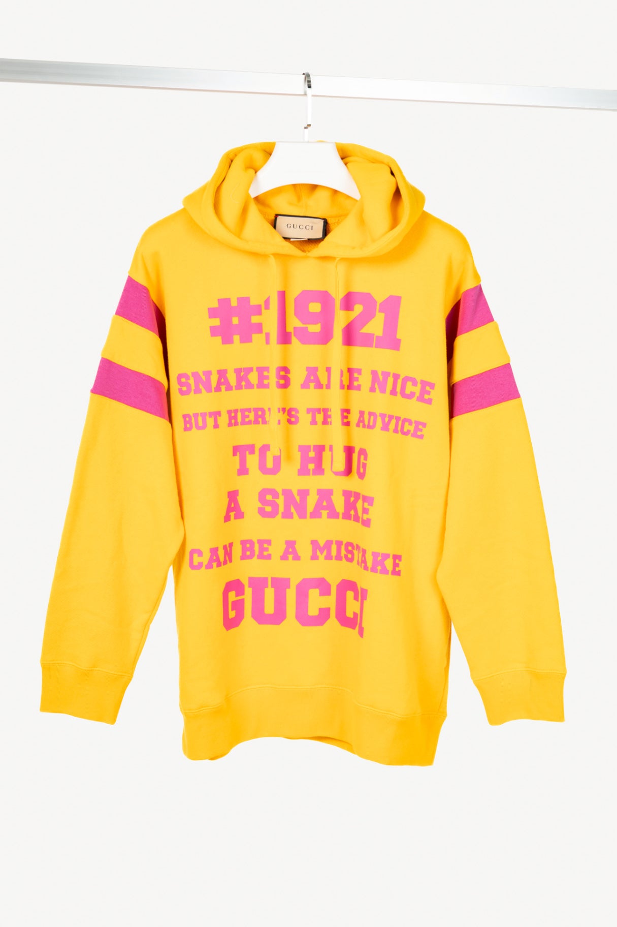 Gucci Honey Yellow Heavy Felted Cotton Jersey 1921 Hoodie