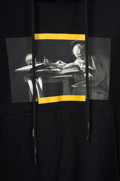 Off-White AW21 Black Caravaggio Painting Double Sleeve Hoodie