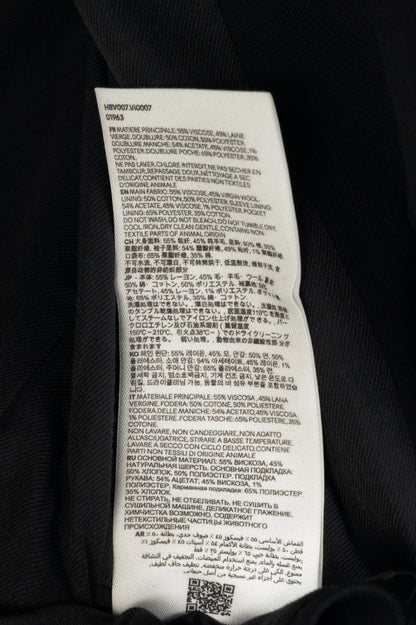 AMI SS24 Black Single-Breasted Straight Jacket