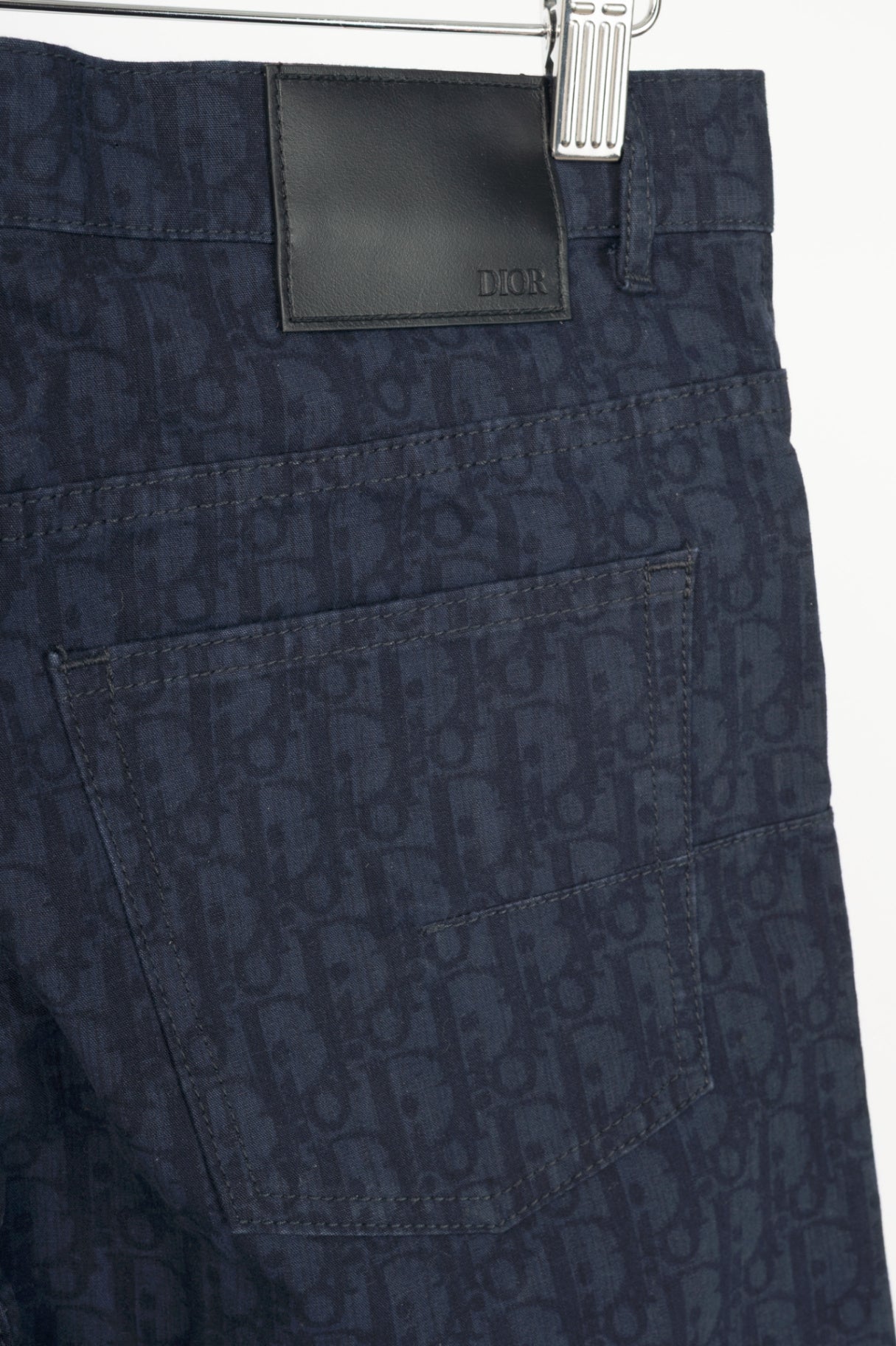 Christian Dior Slim 17-Regular Navy Oblique-Monogram Jeans