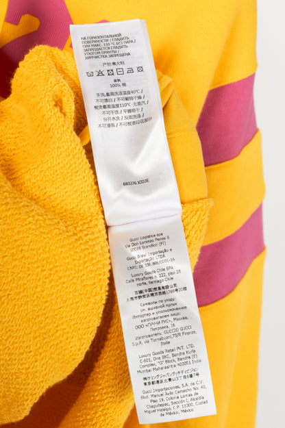 Gucci Honey Yellow Heavy Felted Cotton Jersey 1921 Hoodie