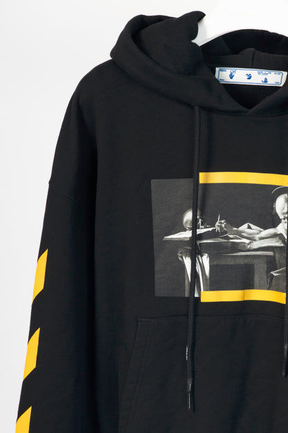 Off-White AW21 Black Caravaggio Painting Double Sleeve Hoodie