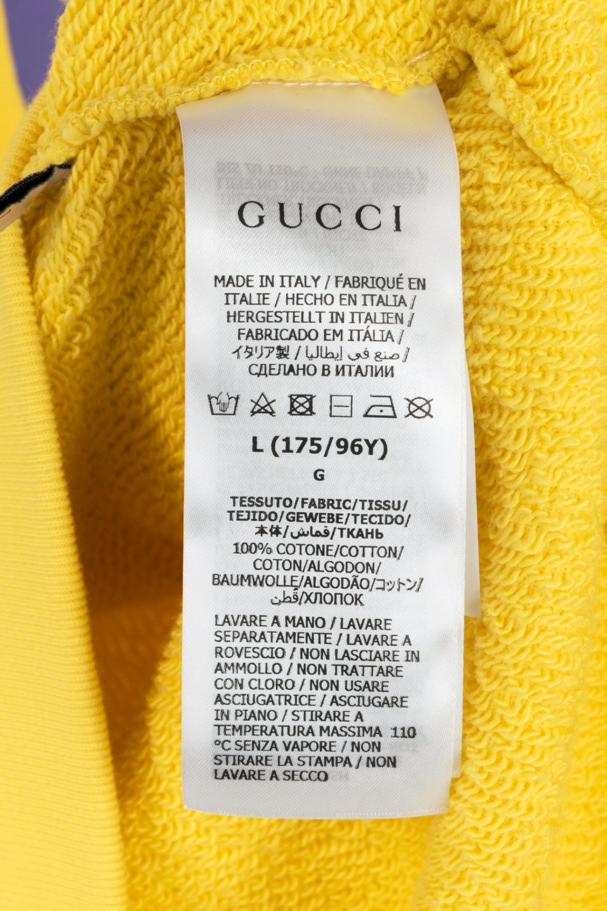 Gucci "Lime Yellow" Lemon-Print Cotton Jersey Sweatshirt