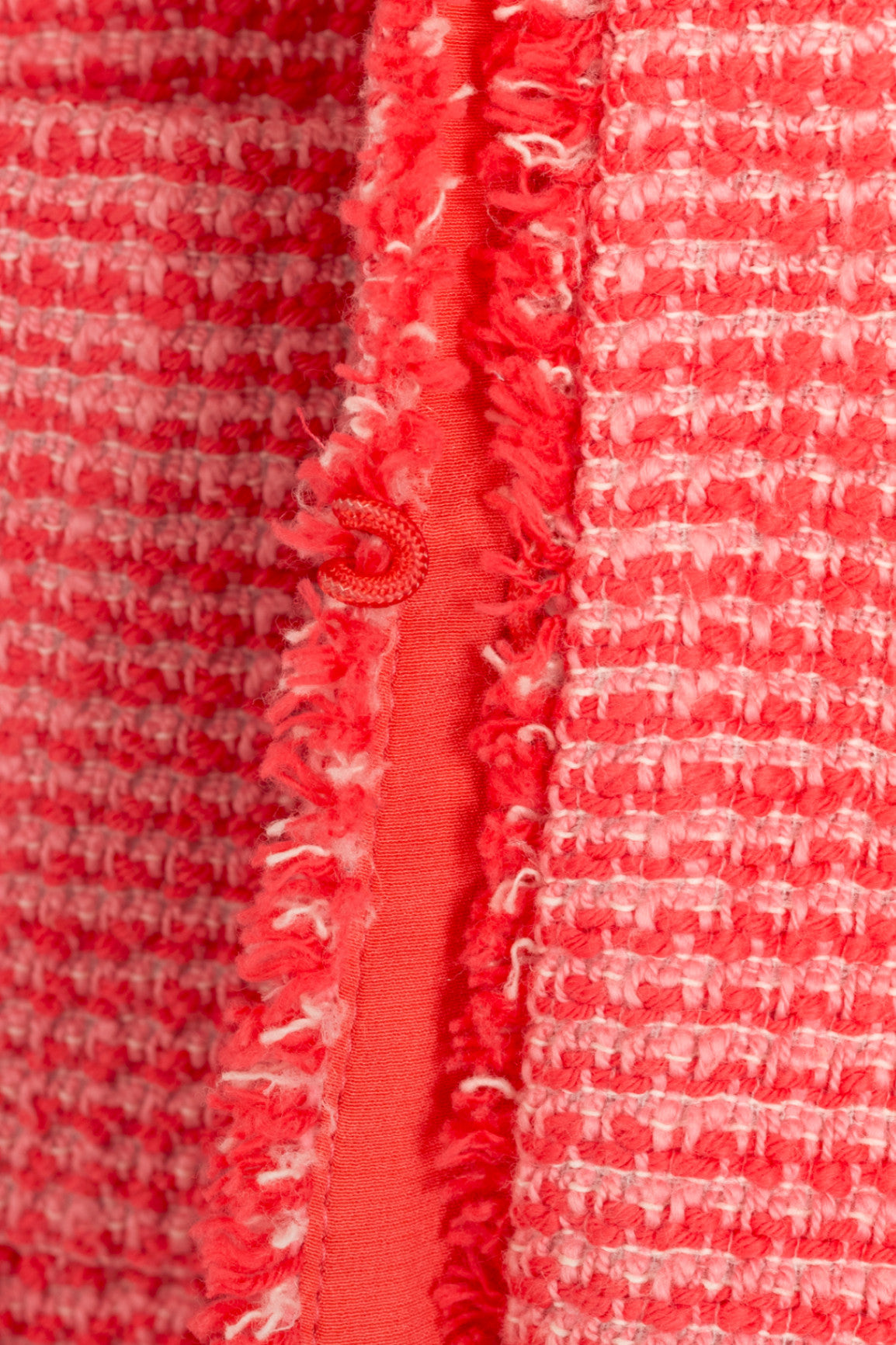 Weekend Max Mara Pink Cotton Tweed-Knit Collarless Blazer
