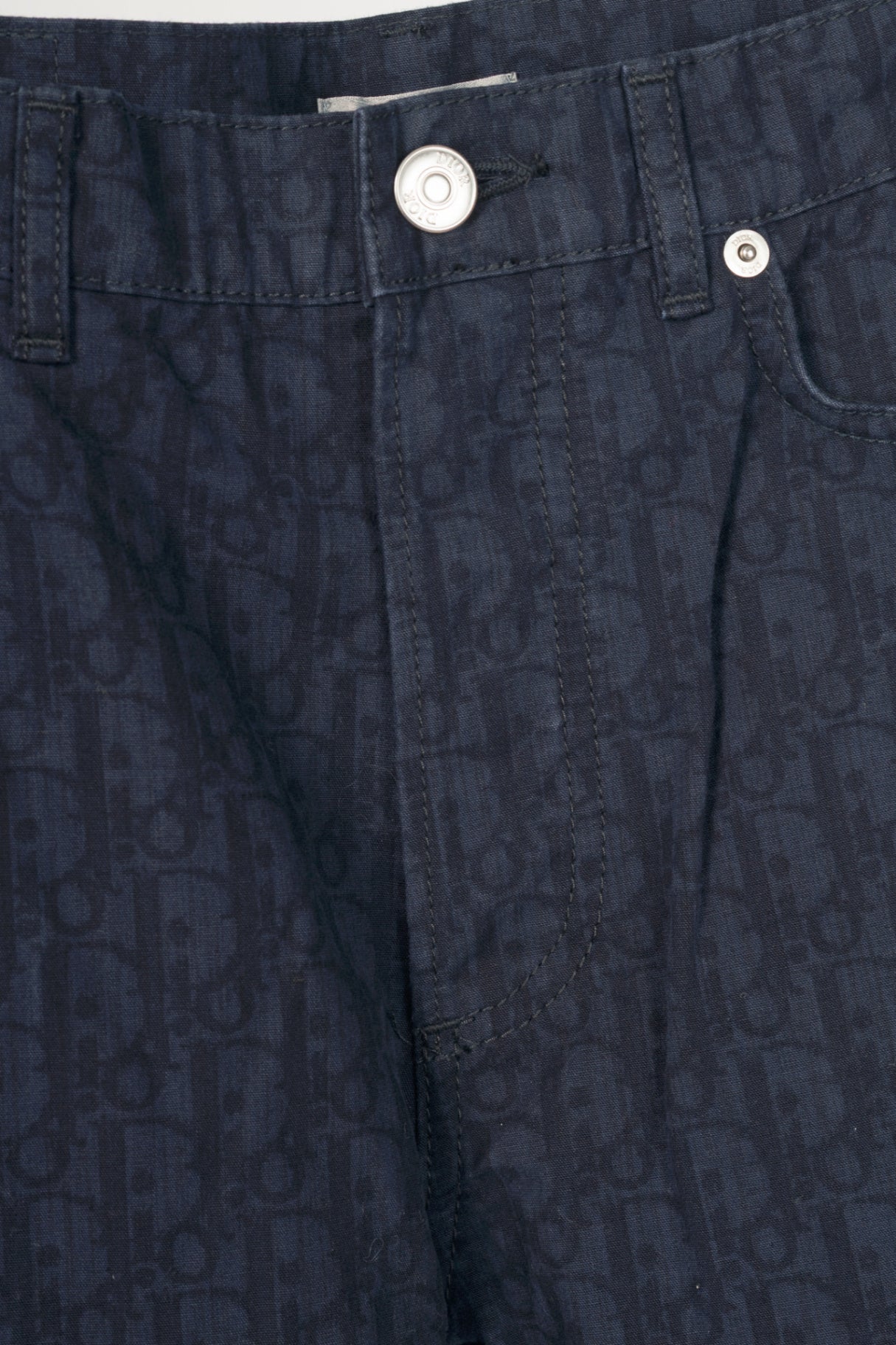Christian Dior Slim 17-Regular Navy Oblique-Monogram Jeans