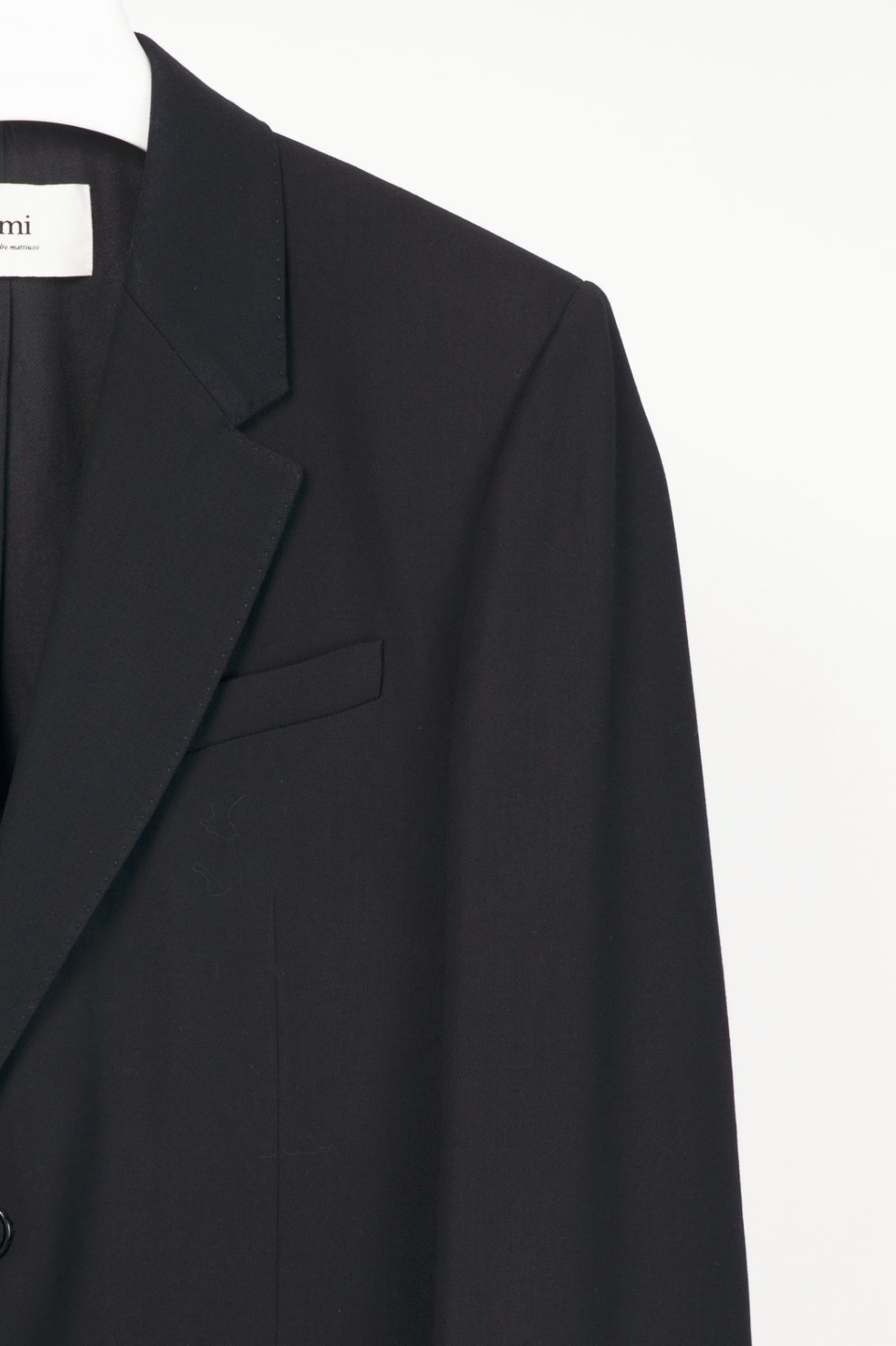 AMI SS24 Black Single-Breasted Straight Jacket