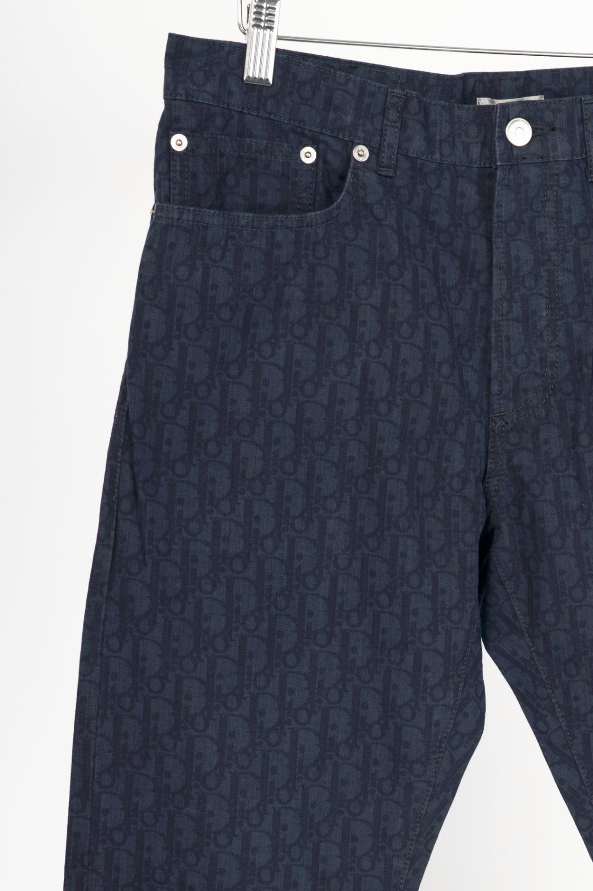 Christian Dior Slim 17-Regular Navy Oblique-Monogram Jeans