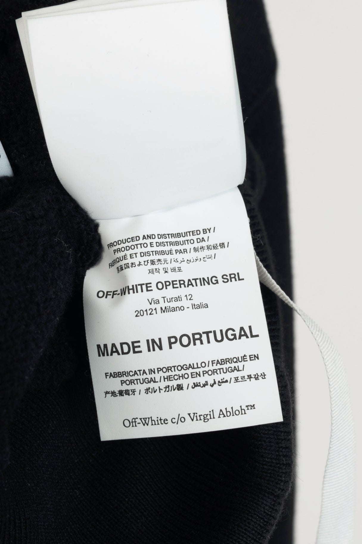 Off-White AW21 Black Caravaggio Painting Double Sleeve Hoodie