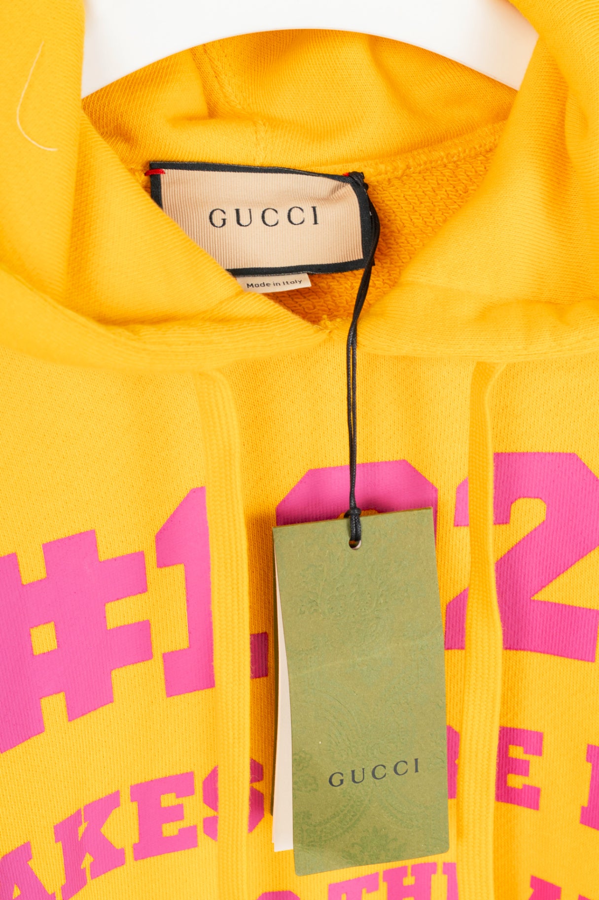 Gucci Honey Yellow Heavy Felted Cotton Jersey 1921 Hoodie