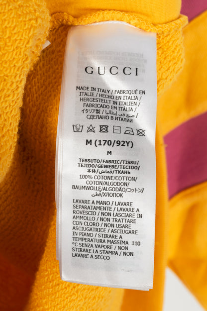 Gucci Honey Yellow Heavy Felted Cotton Jersey 1921 Hoodie