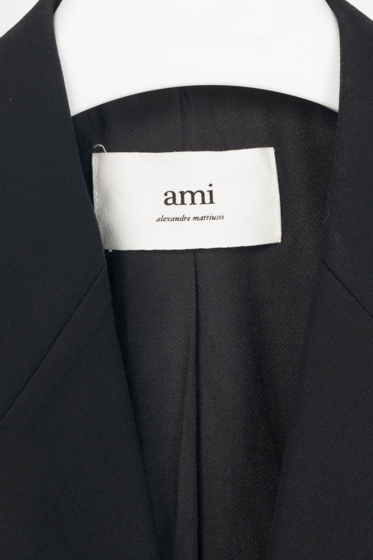 AMI SS24 Black Single-Breasted Straight Jacket