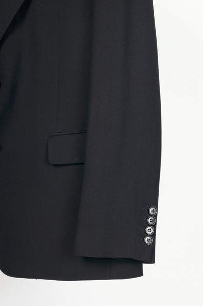 AMI SS24 Black Single-Breasted Straight Jacket