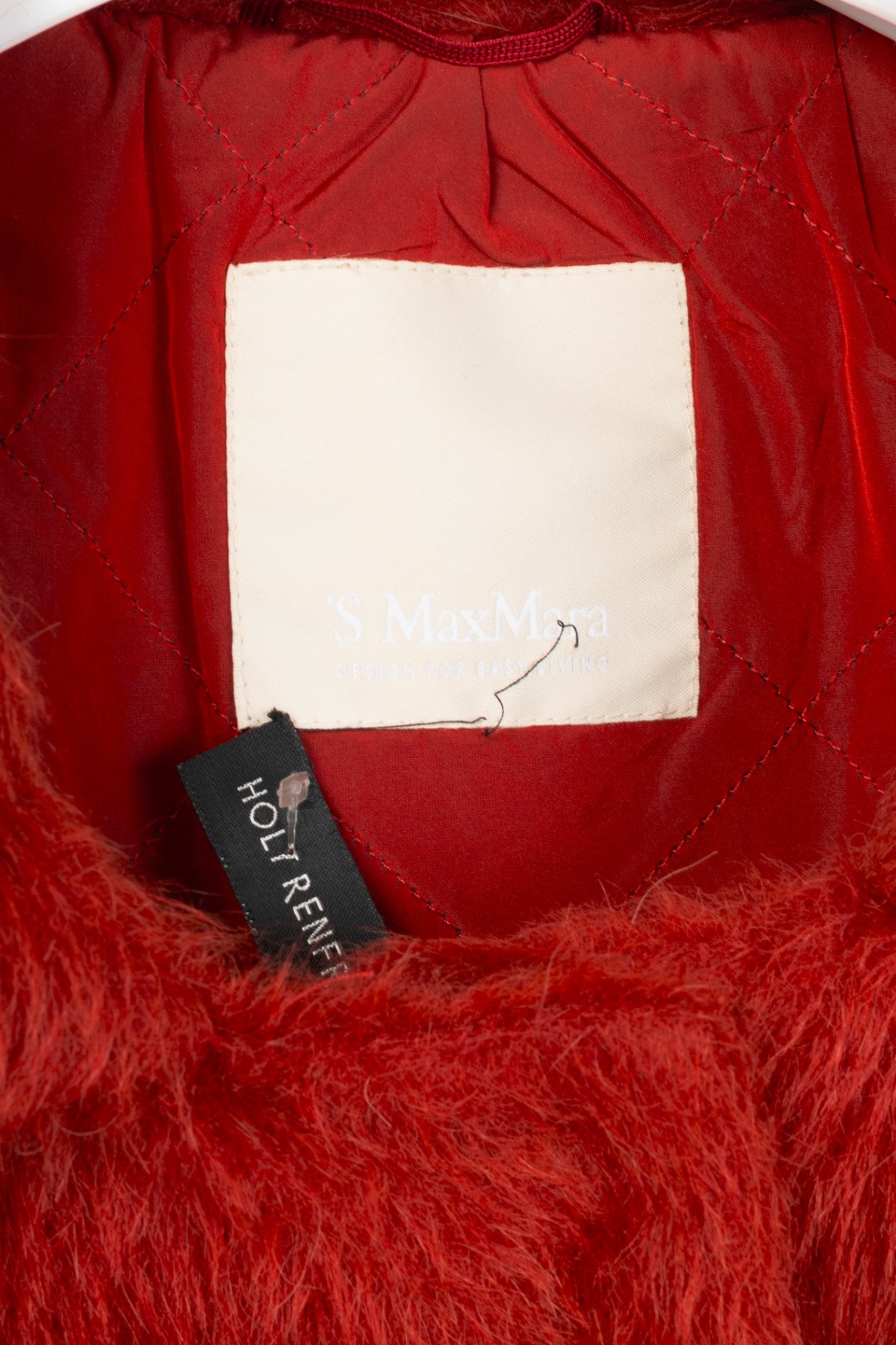 S' Max Mara Red Alpaca & Virgin Wool Coat