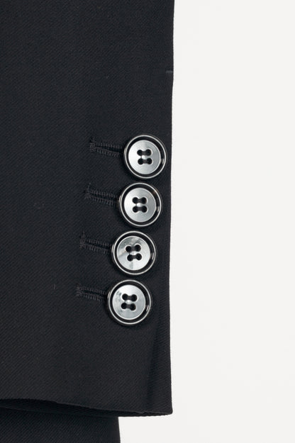 AMI SS24 Black Single-Breasted Straight Jacket