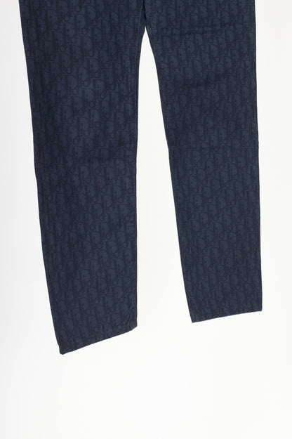 Christian Dior Slim 17-Regular Navy Oblique-Monogram Jeans
