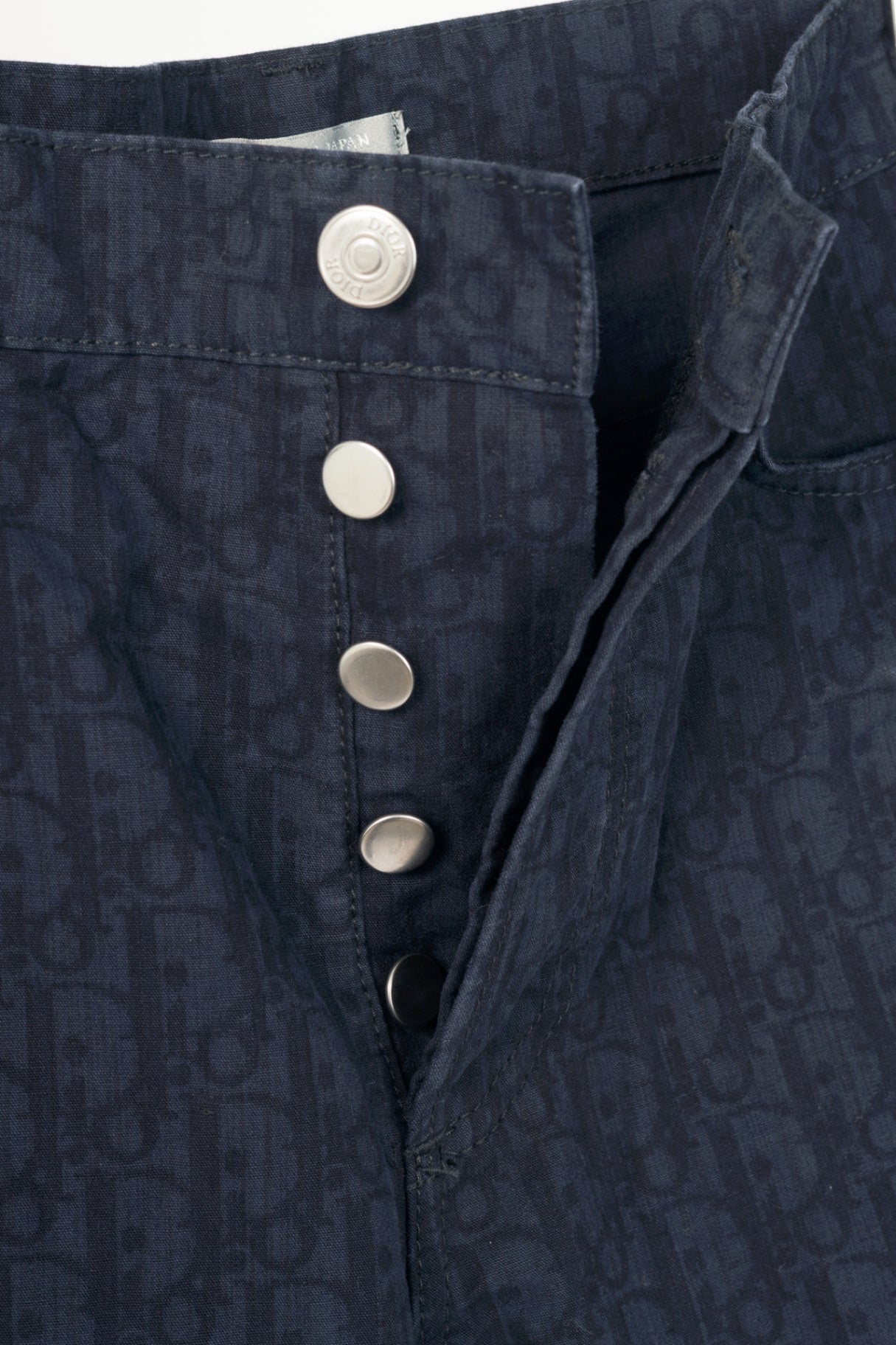 Christian Dior Slim 17-Regular Navy Oblique-Monogram Jeans