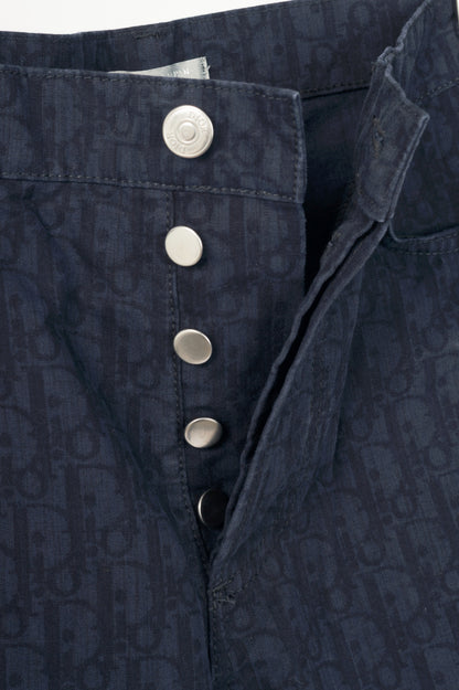 Christian Dior Slim 17-Regular Navy Oblique-Monogram Jeans