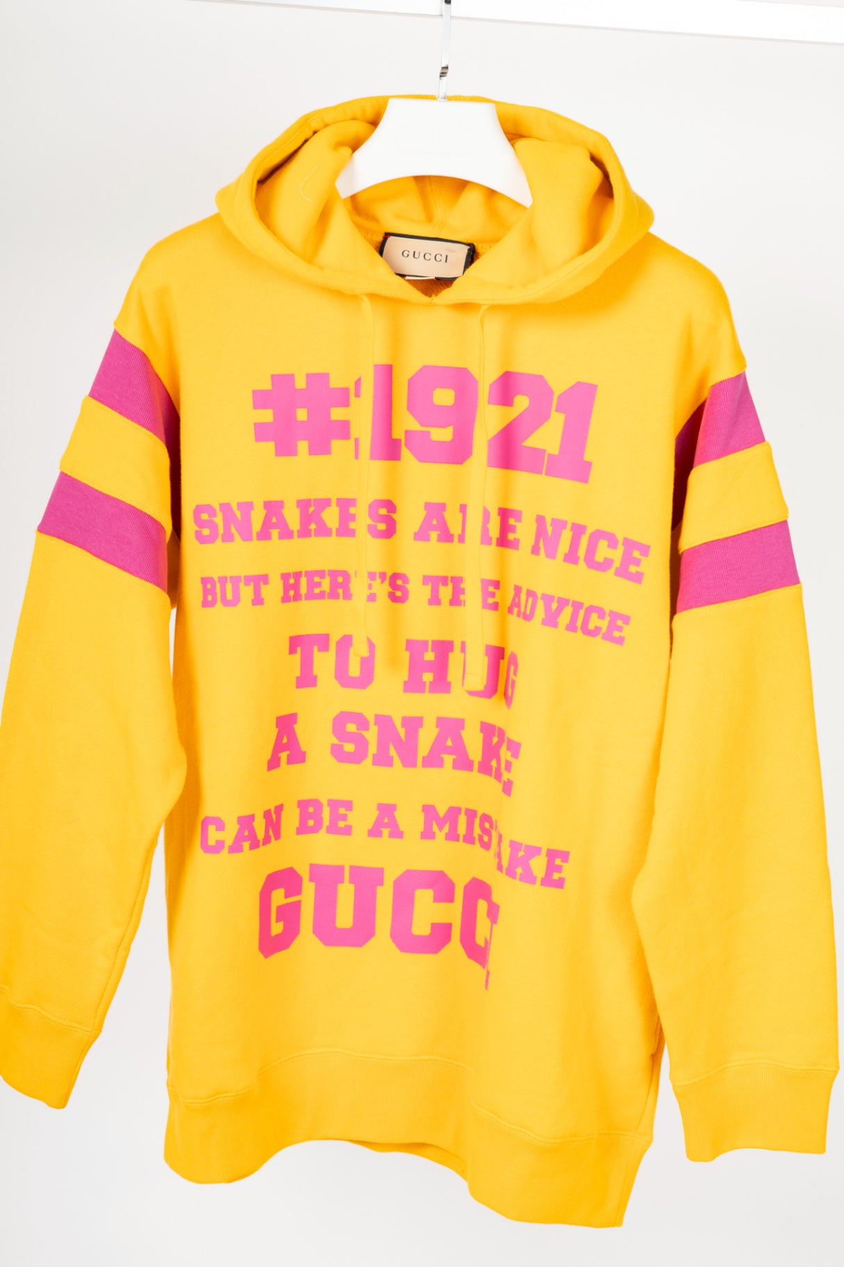 Gucci Honey Yellow Heavy Felted Cotton Jersey 1921 Hoodie