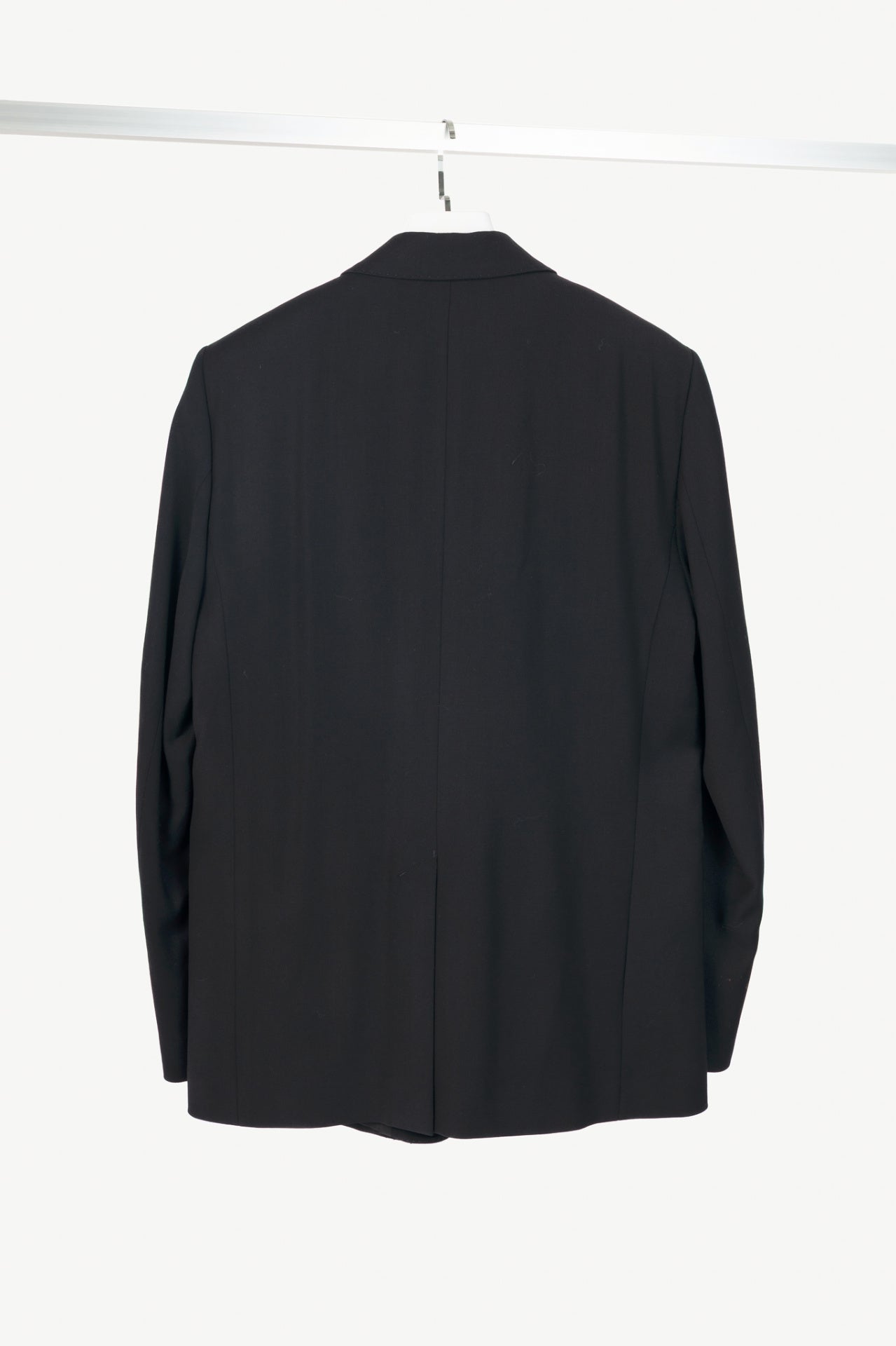 AMI SS24 Black Single-Breasted Straight Jacket