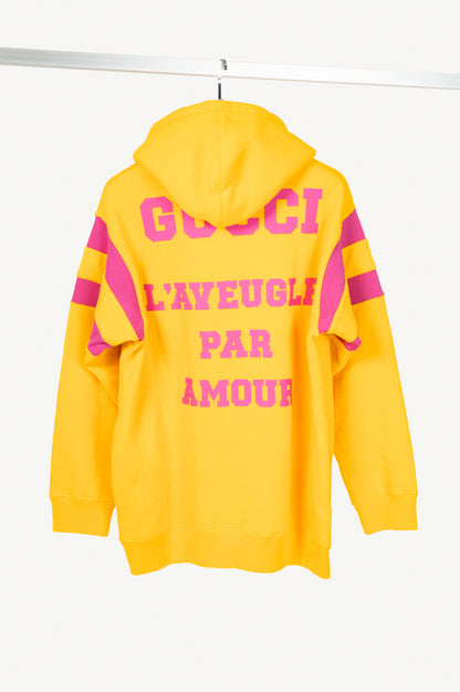 Gucci Honey Yellow Heavy Felted Cotton Jersey 1921 Hoodie