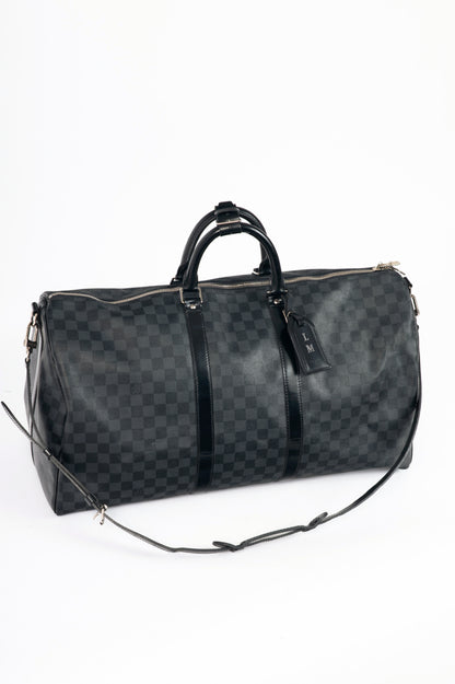 Louis Vuitton Keepall Bandoulière 55 Damier Graphite Duffle