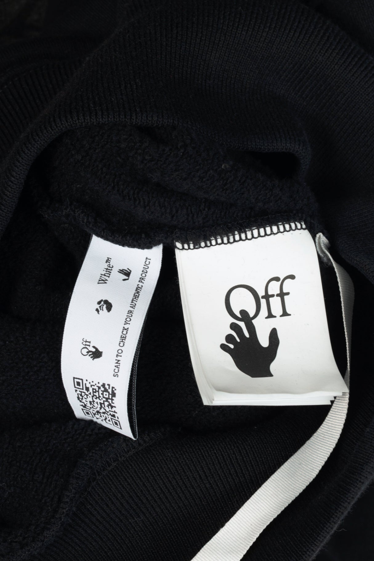 Off-White AW21 Black Caravaggio Painting Double Sleeve Hoodie