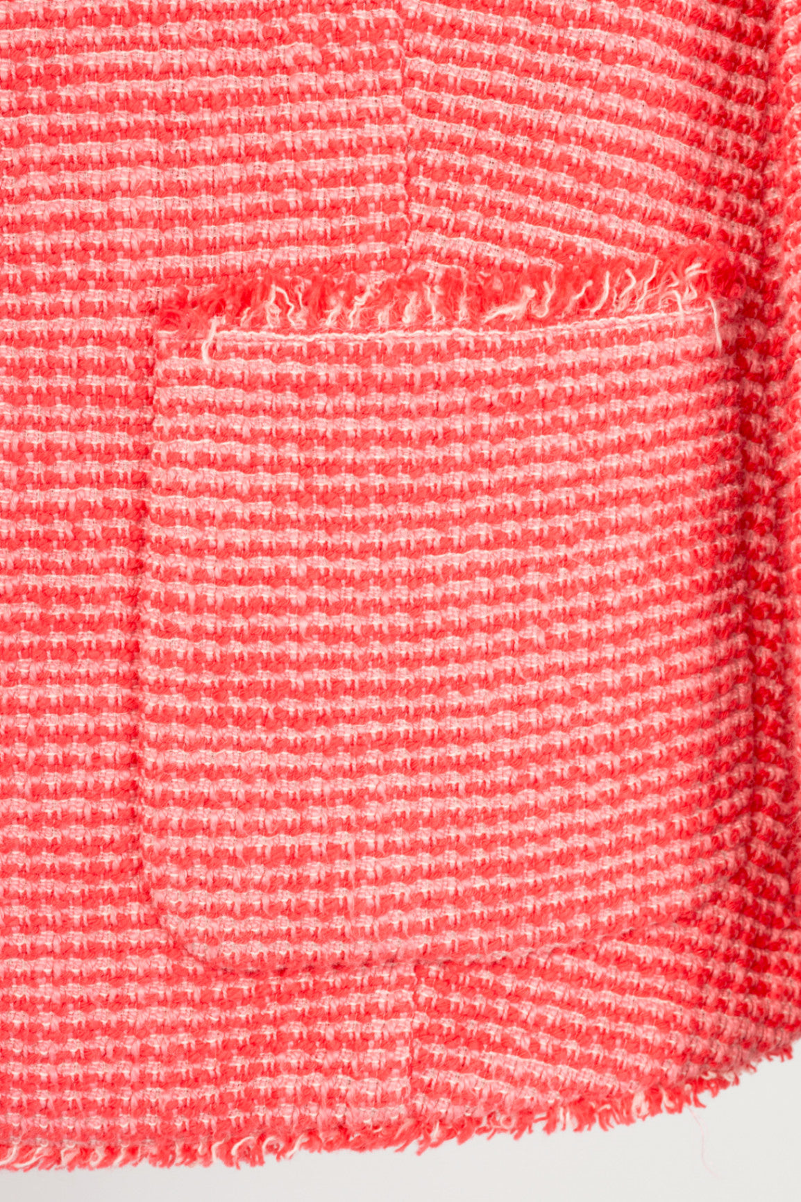 Weekend Max Mara Pink Cotton Tweed-Knit Collarless Blazer