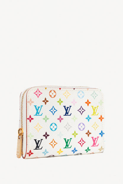 Louis Vuitton Zippy White Multicolore Monogram Coin Purse