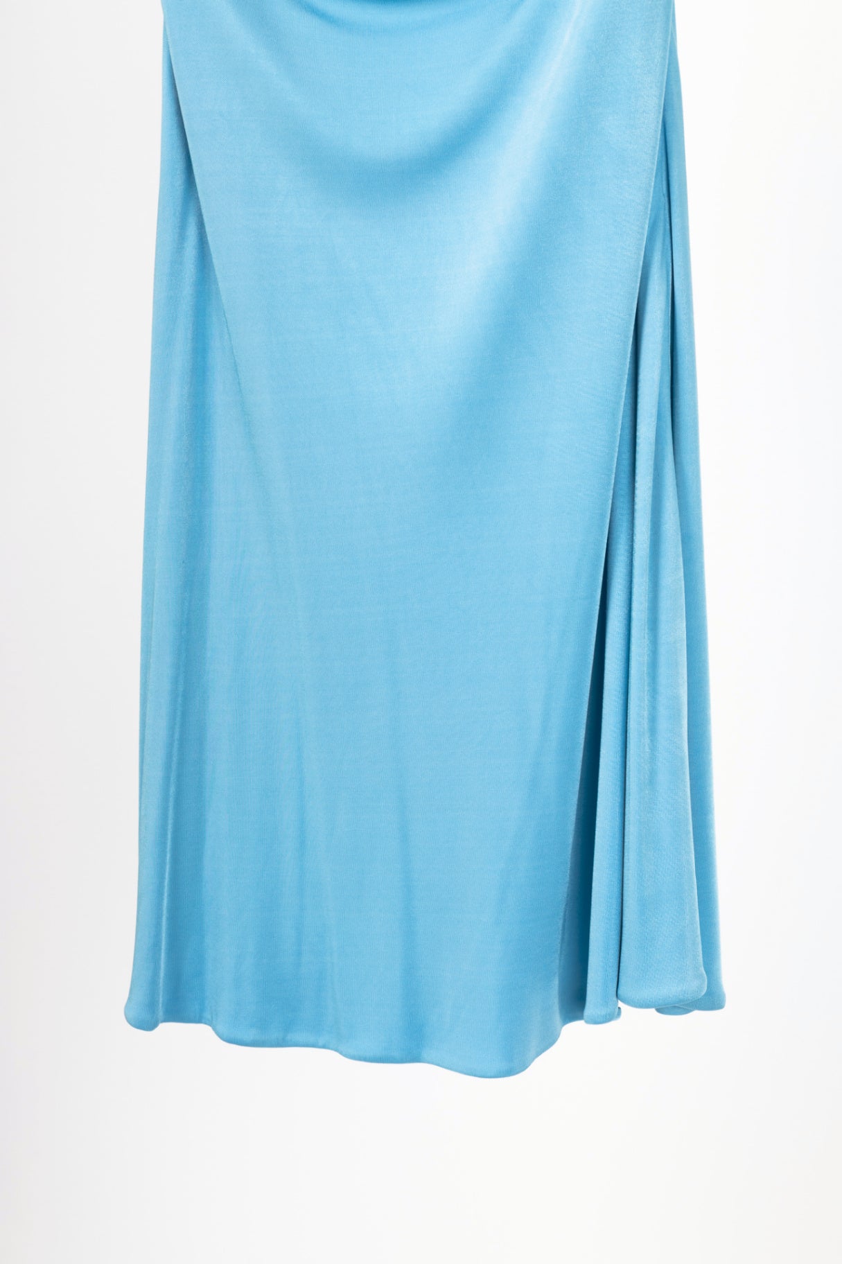 Versace Blue Viscose-Jersey Hardware-Racerback Mini Dress