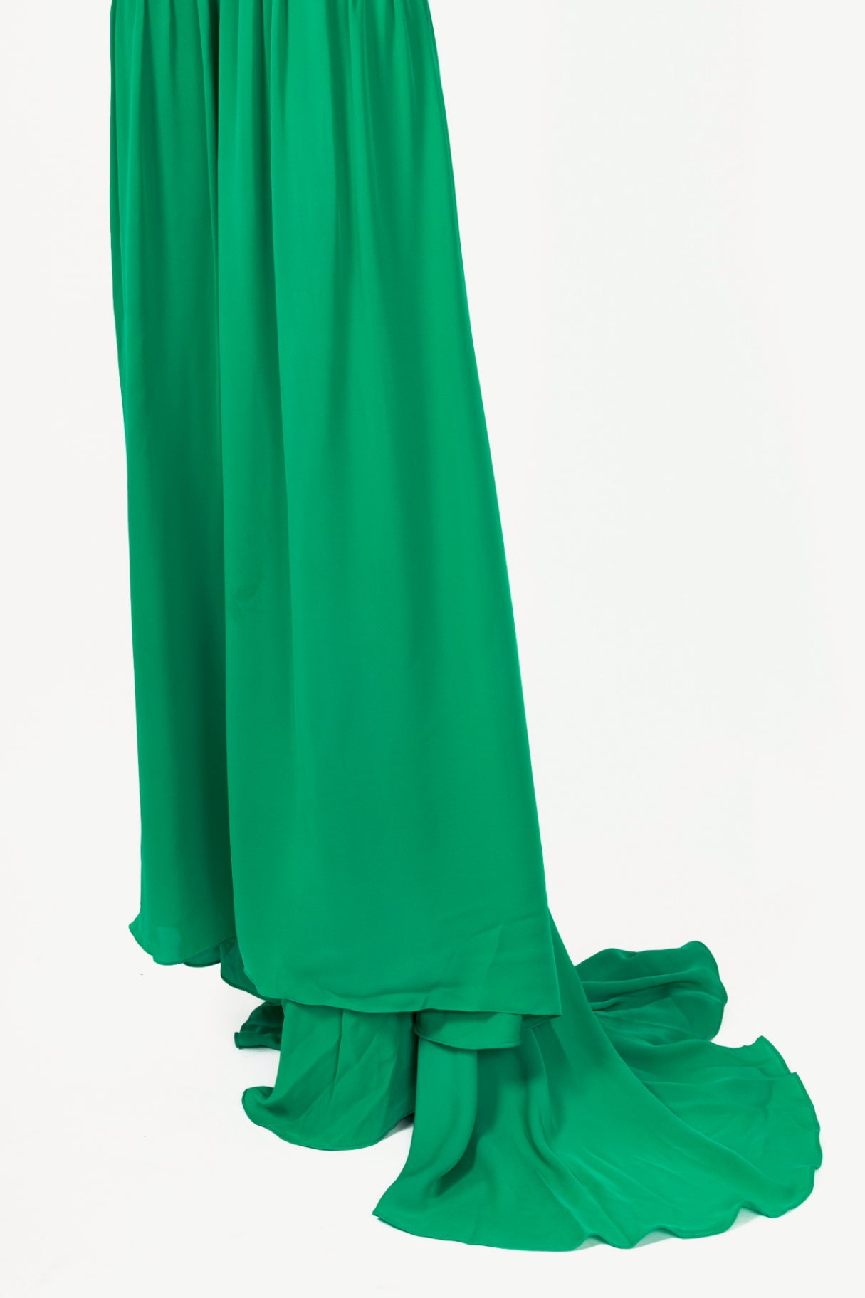 Herve Leger Green Silk Strapless Bandage Gown