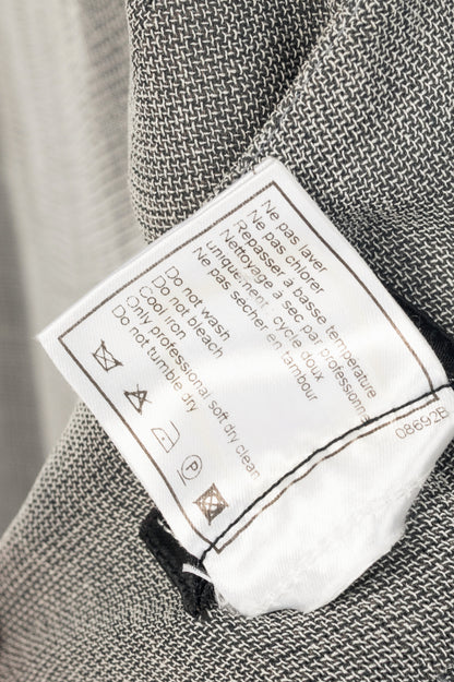 Chanel 99P Grey Viscose-Blend Slit-Hem Midi Skirt