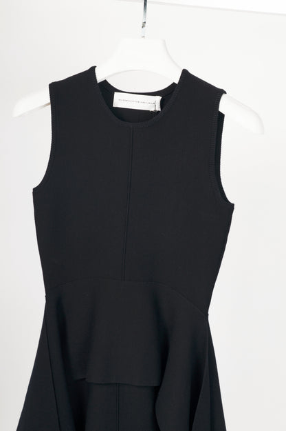 Victoria Victoria Beckham Black Compact Viscose-Blend Knit Dress