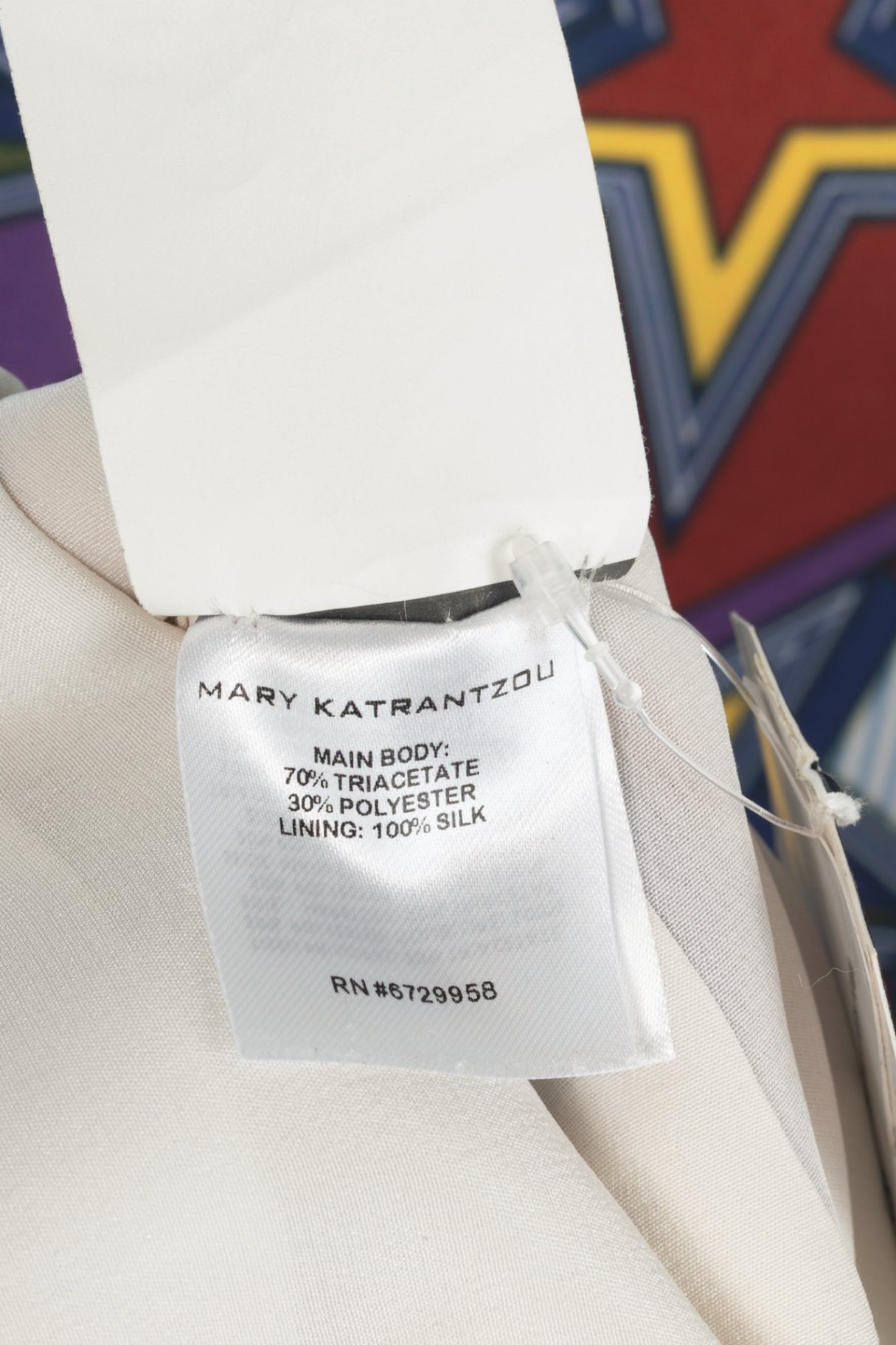 Mary Katrantzou AW16 Multicolour Pinstripe & Star-Print Mini Dress