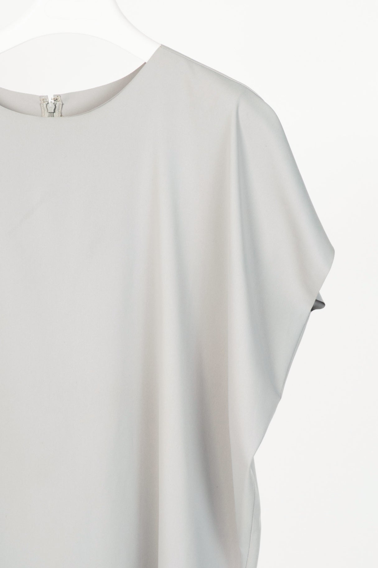 MM6 Grey Crepe Asymmetrical Mini Dress
