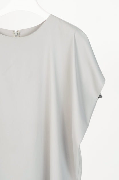 MM6 Grey Crepe Asymmetrical Mini Dress