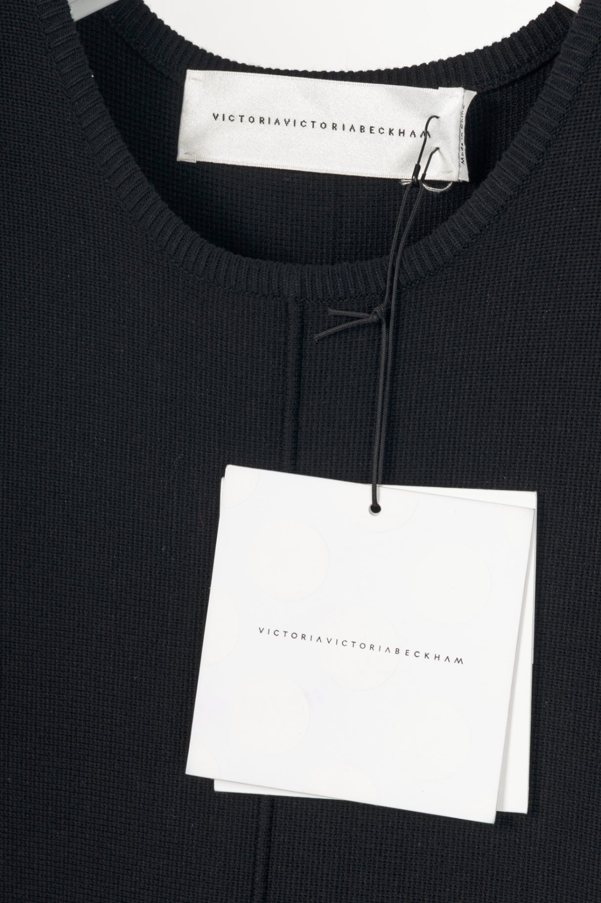 Victoria Victoria Beckham Black Compact Viscose-Blend Knit Dress