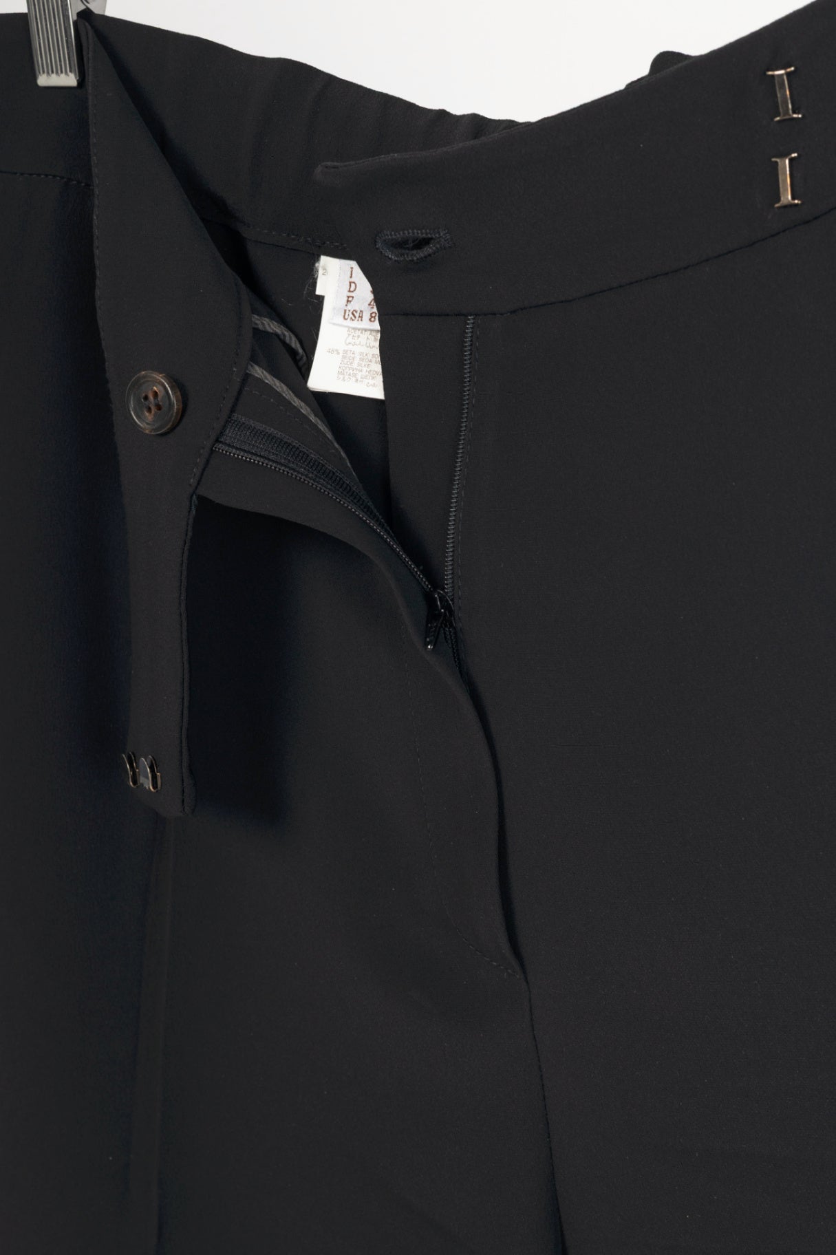 Brunello Cucinelli Black Silk-Blend Crepe Tapered Trousers