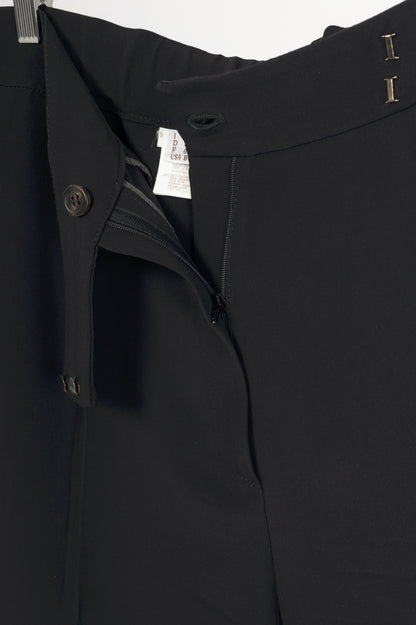 Brunello Cucinelli Black Silk-Blend Crepe Tapered Trousers