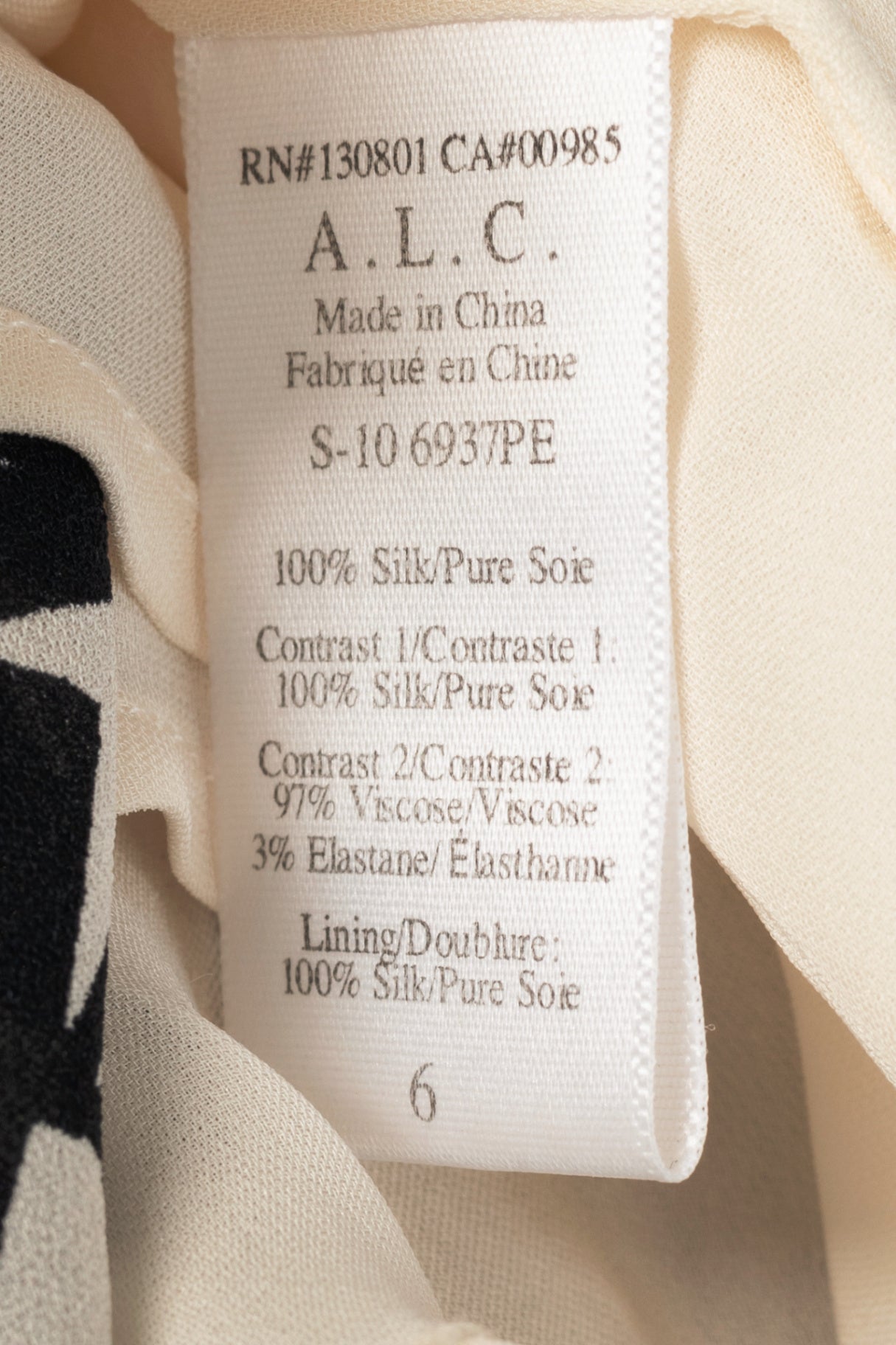 A.L.C. Patti Black & White Fan-Print Silk Zip Maxi Dress