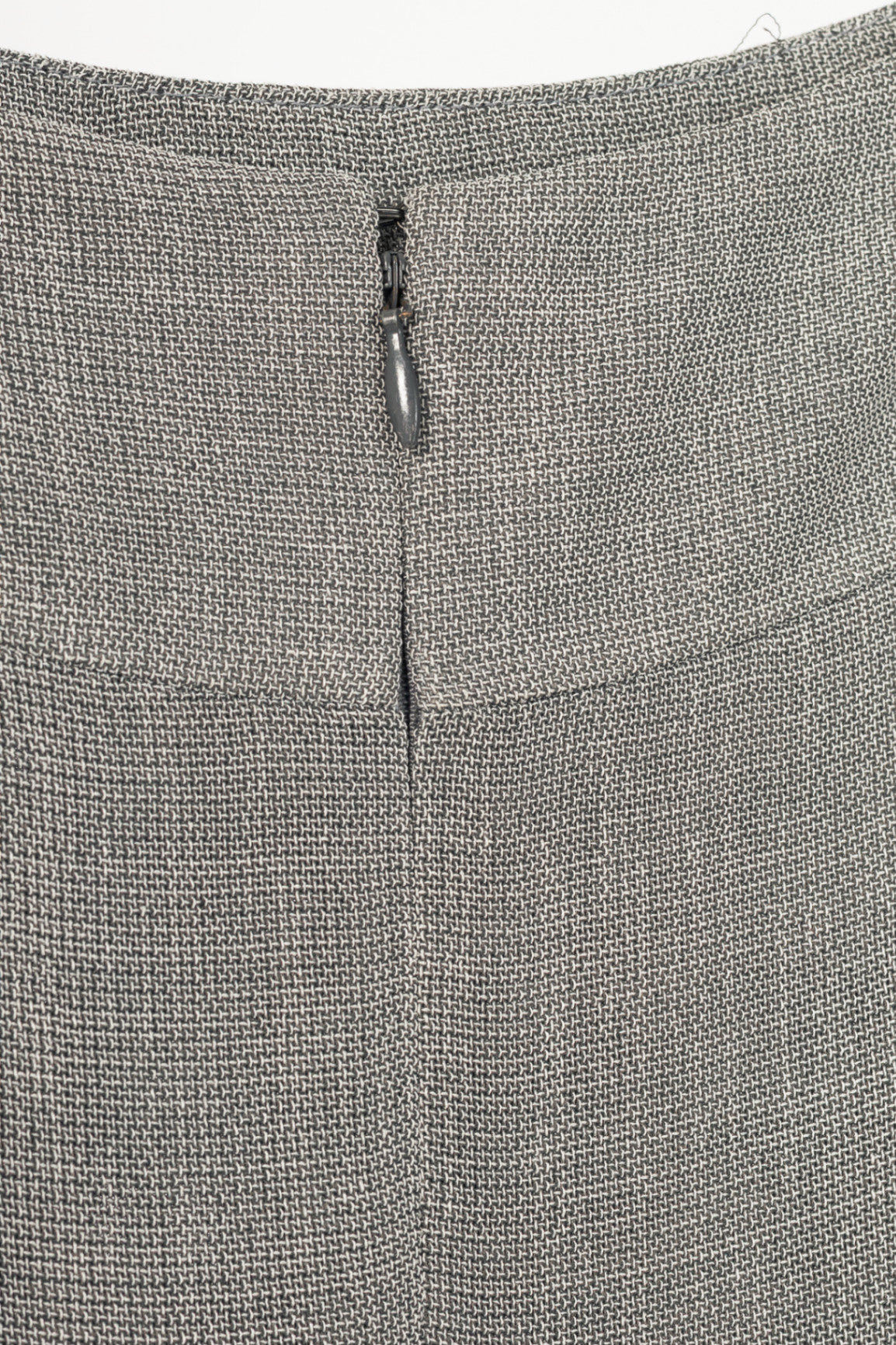 Chanel 99P Grey Viscose-Blend Slit-Hem Midi Skirt