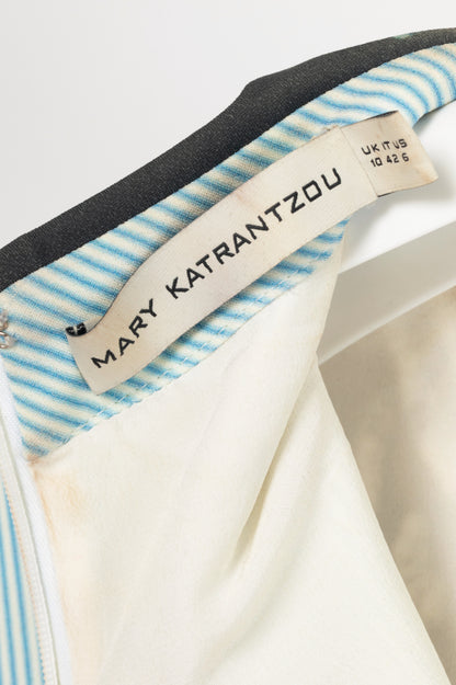 Mary Katrantzou AW16 Multicolour Pinstripe & Star-Print Mini Dress