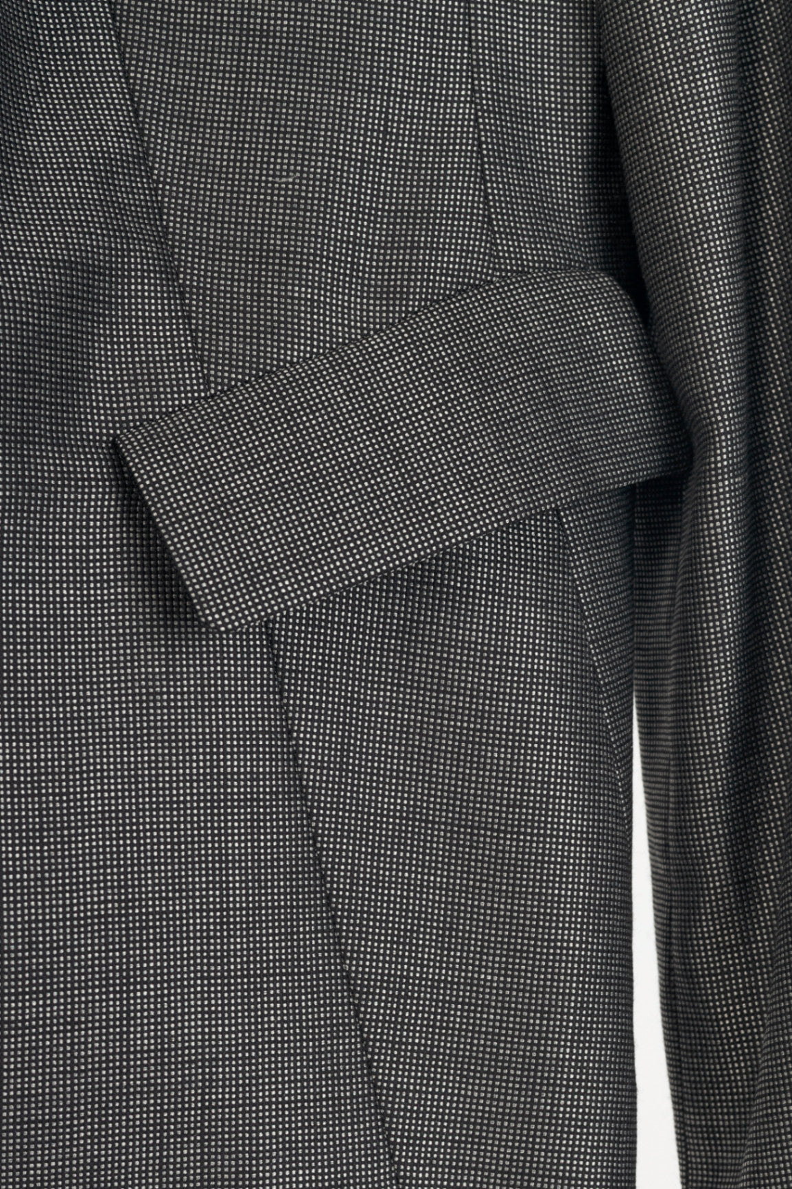 Armani Collezioni Grey Wool-Blend Single-Breasted Blazer