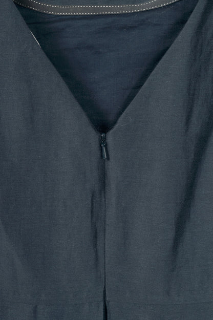 Weekend Max Mara Blue Linen-Shantung Pleated Dress
