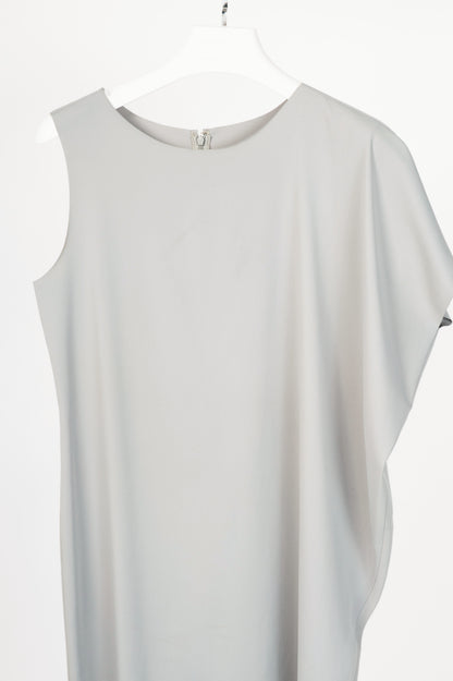 MM6 Grey Crepe Asymmetrical Mini Dress
