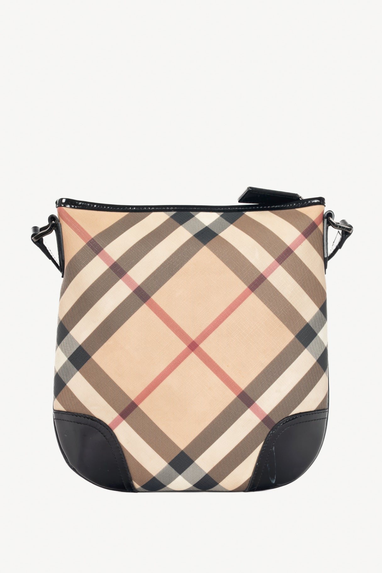 Burberry Dryden Nova Check Patent-Leather-Trim Crossbody