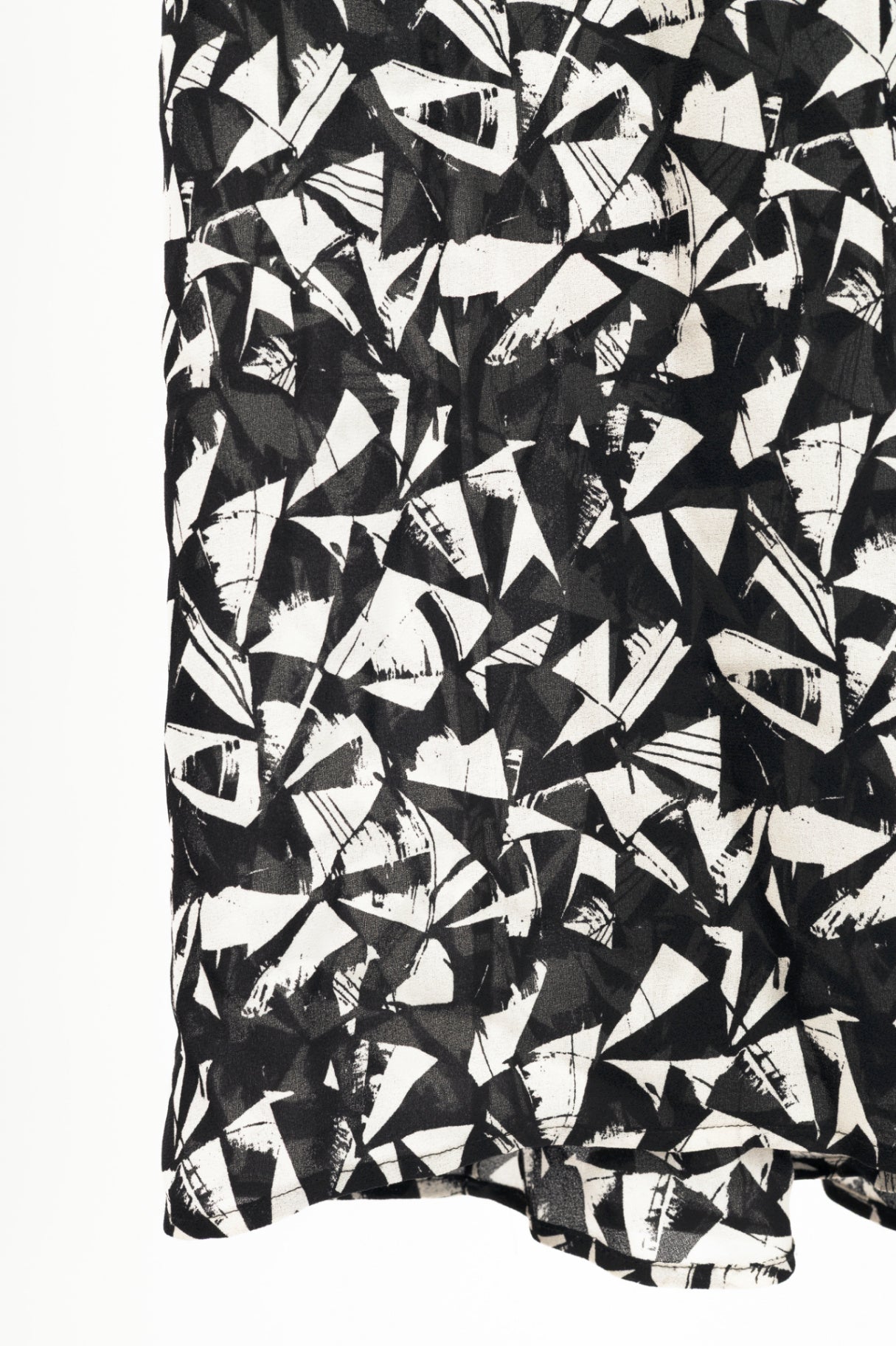 A.L.C. Patti Black & White Fan-Print Silk Zip Maxi Dress