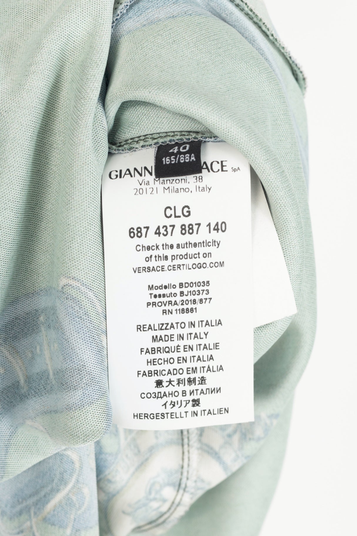 Versus Versace Olive Harness-Print Jersey Dress 