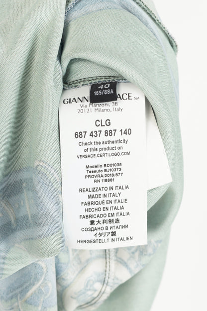 Versus Versace Olive Harness-Print Jersey Dress 